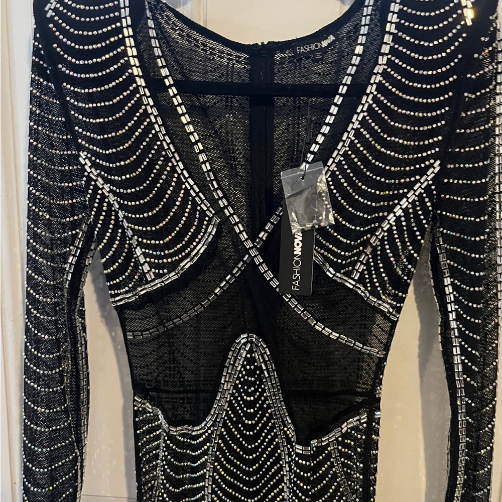 Elegant Black Sheer Dress
